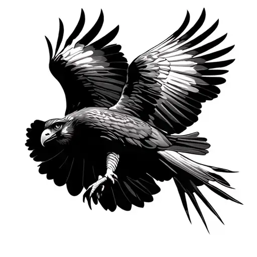 Redtail Hawk Flying Away