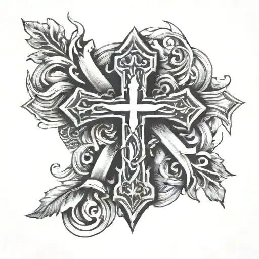 Cross With Bible Verse Intertwined