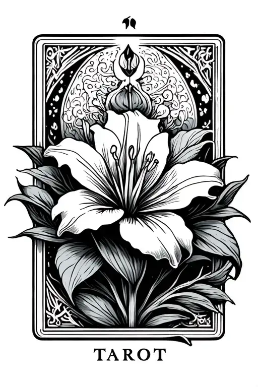 Tarot Card Featuring To Lily Flower