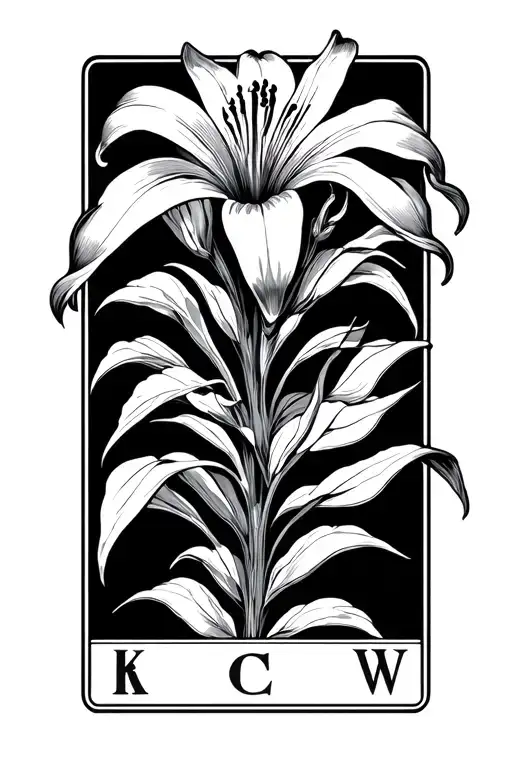 Tarot Card Featuring To Lily Flower