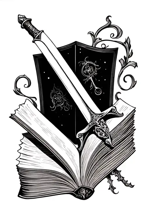 Sword Going Through A Book