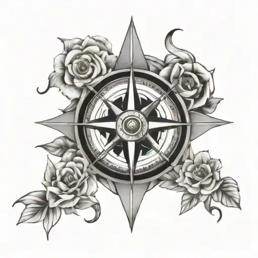 Compass Rose And Libra Astrological Sign
