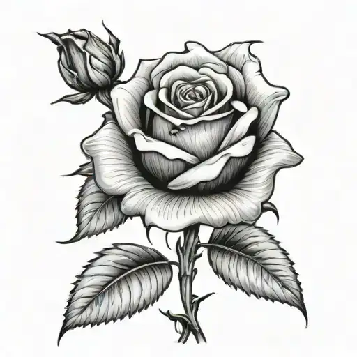 Single Rose With Stem