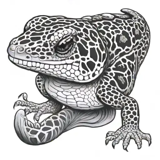 Leopard Gecko Black White