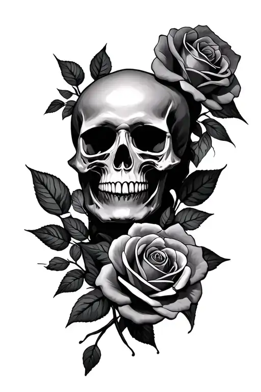 Skull Roses Wrapped
