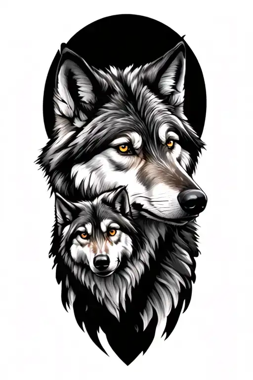 Wolf With 2 Loufetto