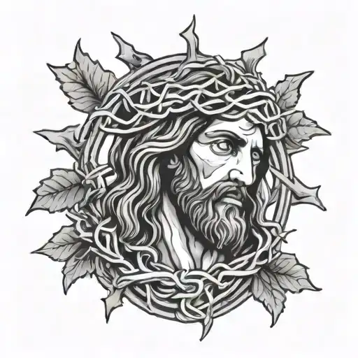 Jesus Christ Thorns Intertwined