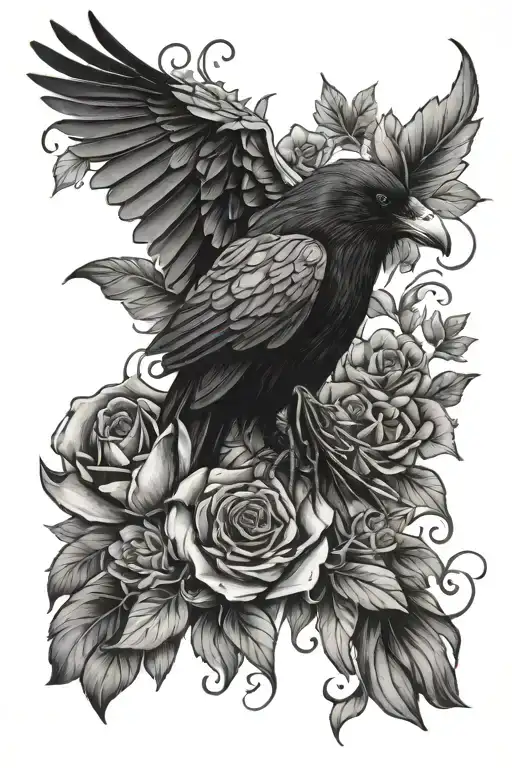 Raven Flowers Wrapped