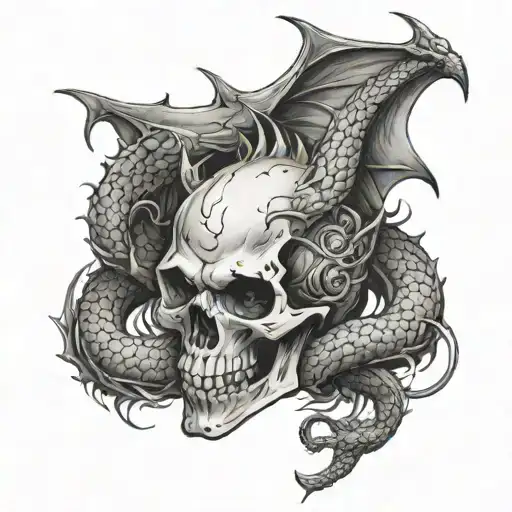 A Skull Wrapped In A Dragon With The Words Truth Will Set You Free