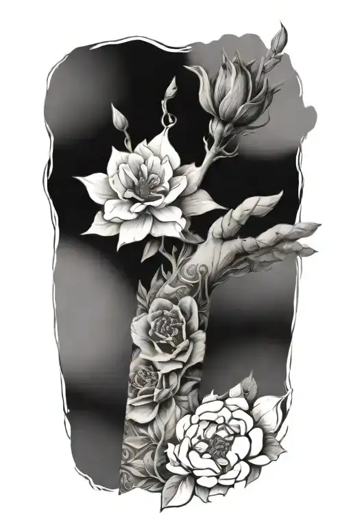 Flower Forearm And Hand Sleeve