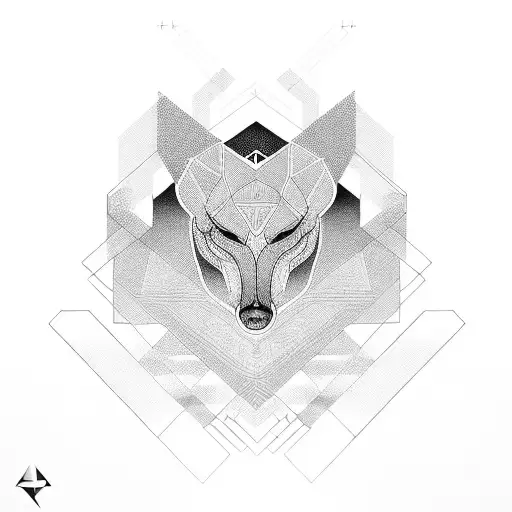 A Geometric Pattern Inspired By Scouting Symbols With A Black And Grey Color Palette