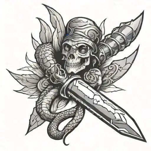 Dagger With A Snake Wrapped