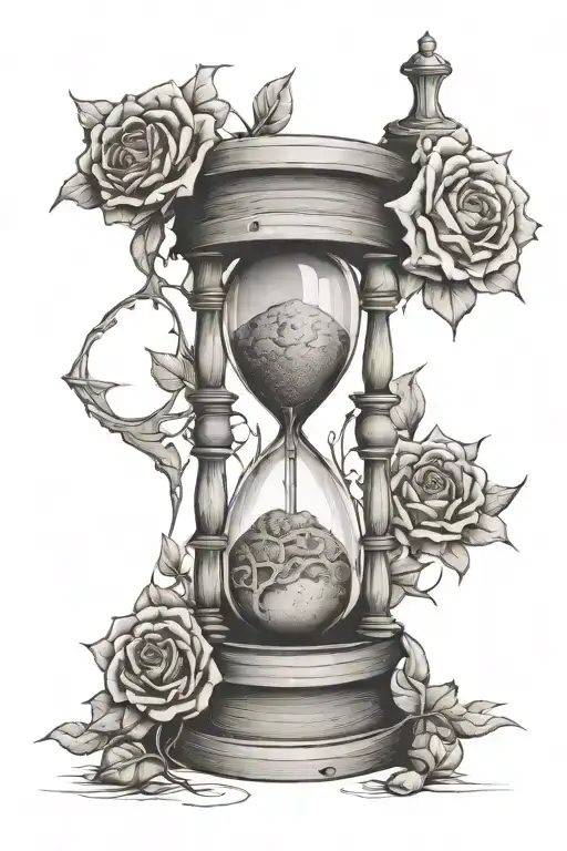 Hourglass Wrapped In Wood With Brain Vs Heart Inside