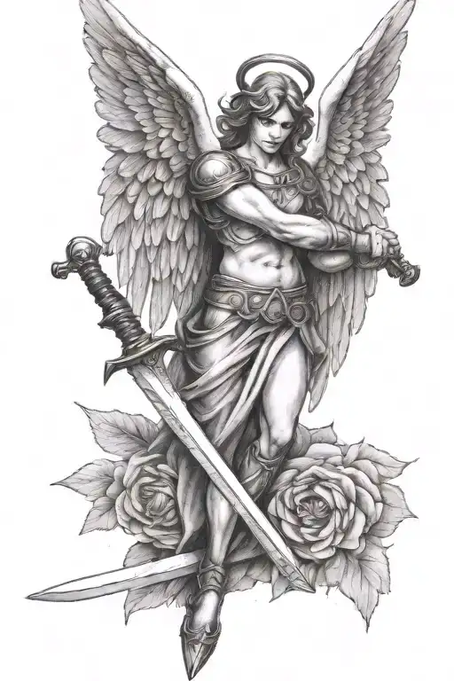 Angel Holding A Sword