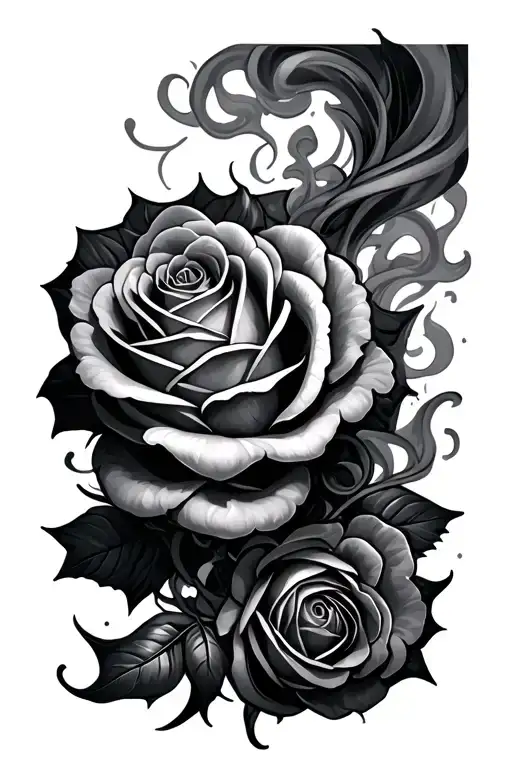 Demon Roses Smoke Forming The Shape