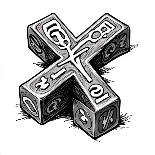 Dice Wrapped Around Biblical Cross