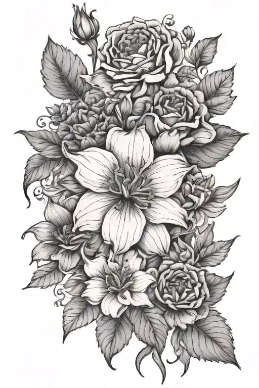 Flowers Forming Using October Birth Flower