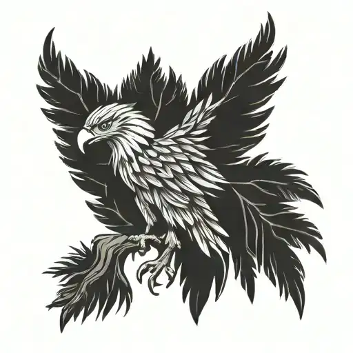 Polish Eagle On A Lebanese Cedar Tree