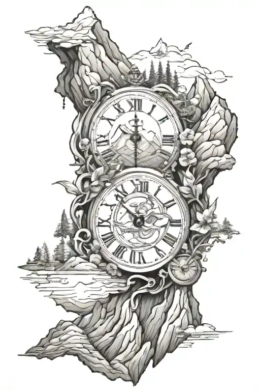 Mountain Child Clock