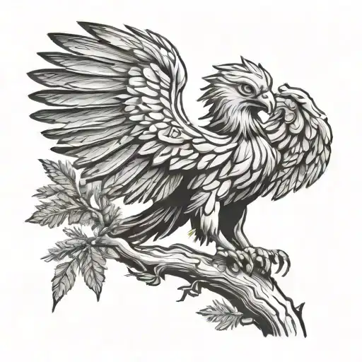 Polish Eagle On Lebanese Cedar Tree