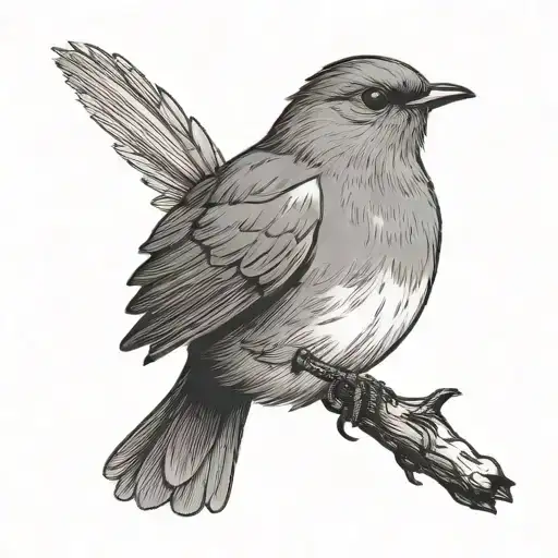 Robin Bird Flying Simple