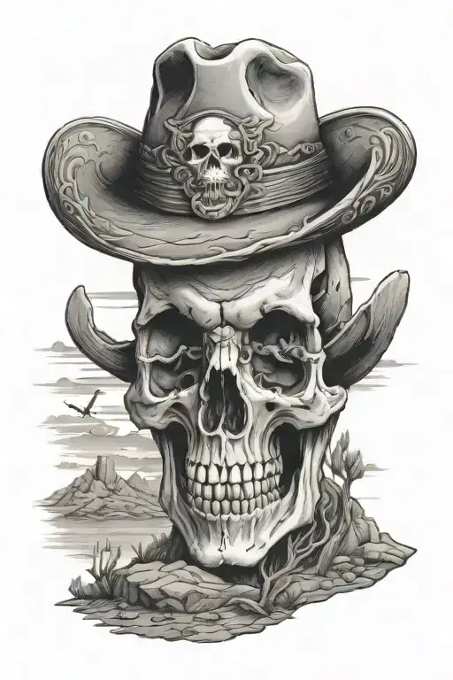 Western Skull Arizona Landscape
