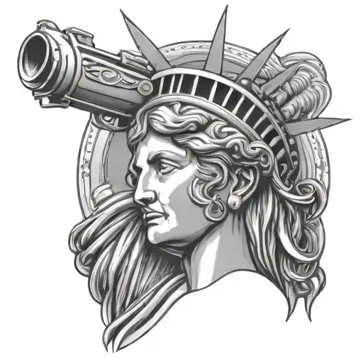 Statue Of Liberty With Gun