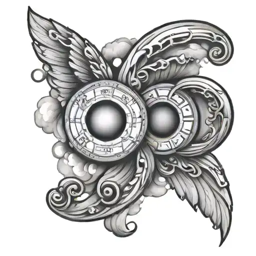 Gemini Astrology Symbol Within The Clouds Inside