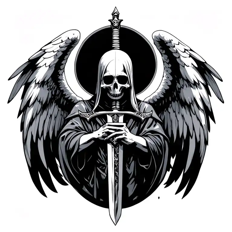 Angel Of Death With Sword