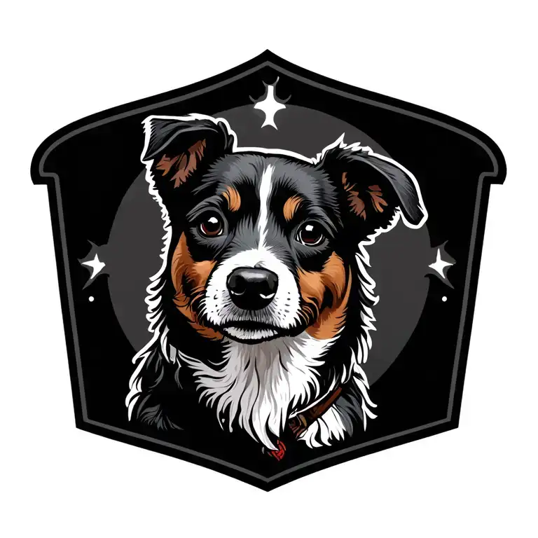 Jack Russell And Odin Symbol Integrated