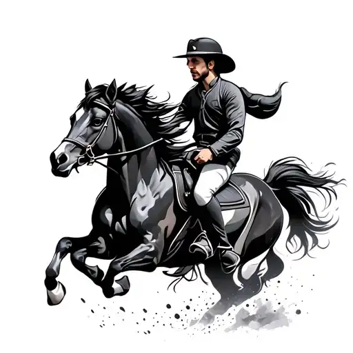 Horse Rider In A Horse Running