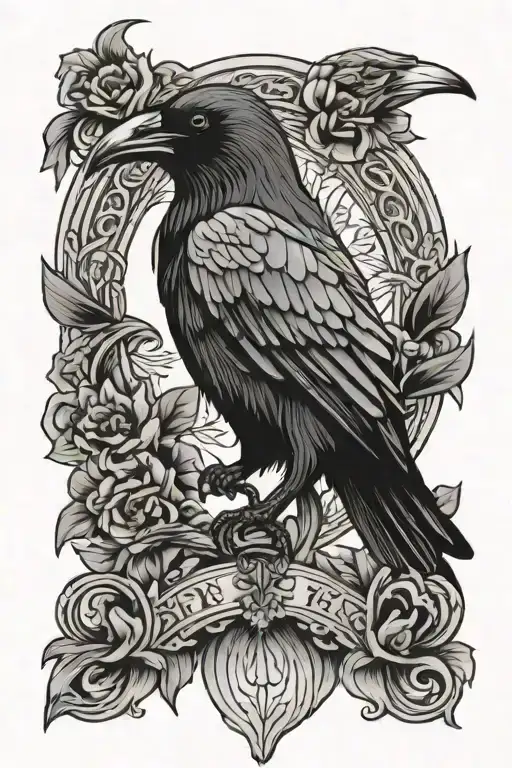 Neo Traditional Raven