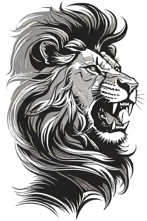 Have Lion Roaring And Stoic