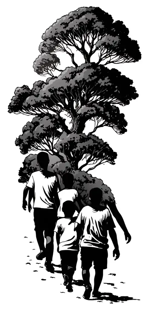 Family Tree 5 Sons Walking