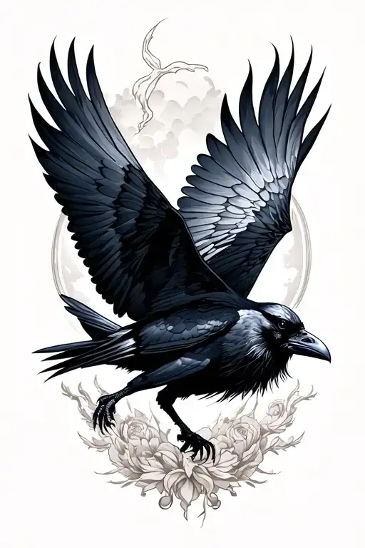 Raven Flying