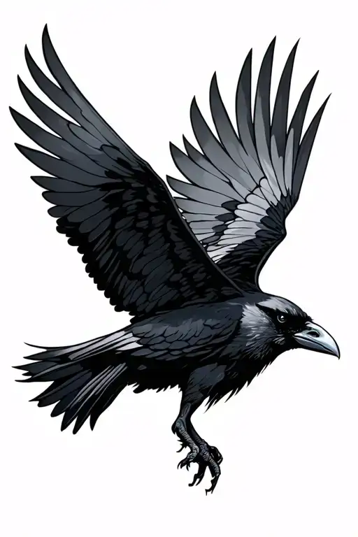 Raven Flying