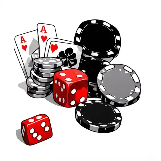 Cards And Dice With Bet On Yourself In Red