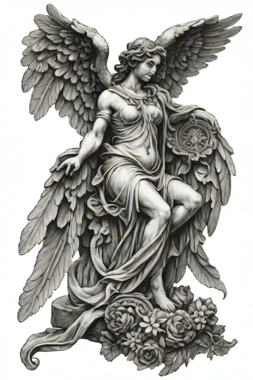Aphordite Statue Full Body Angel Wings