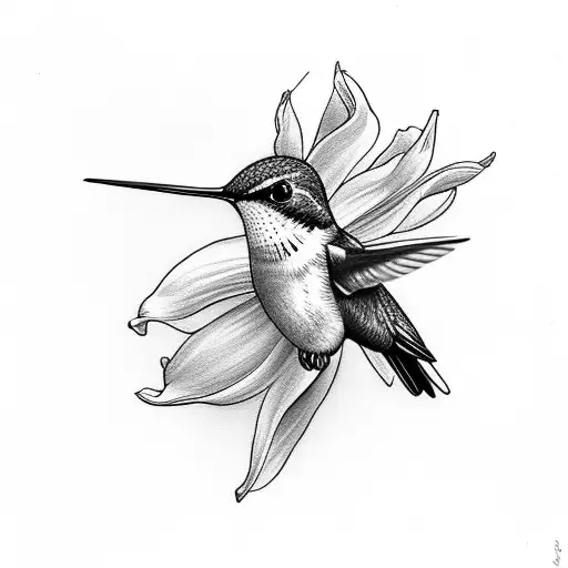 Hummingbird With Gladiolus