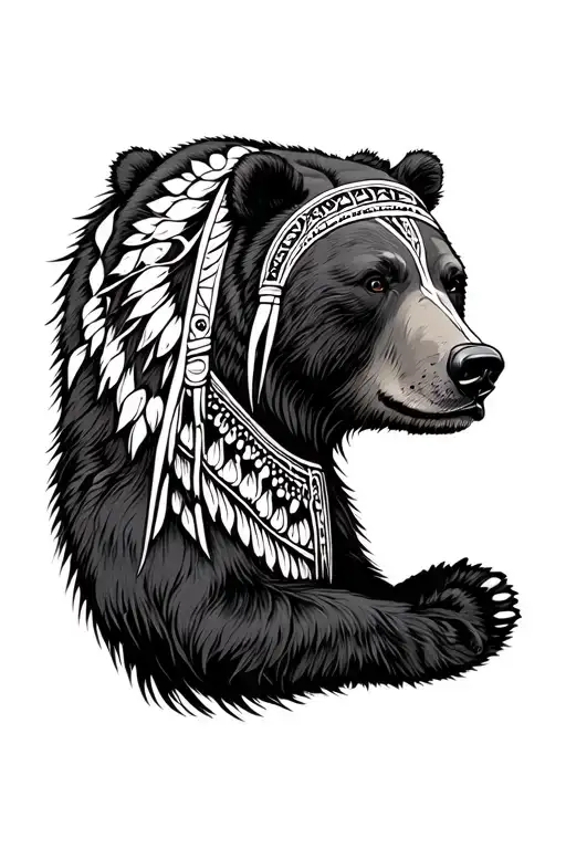 Brown Bear First Nations Feminine Forearm