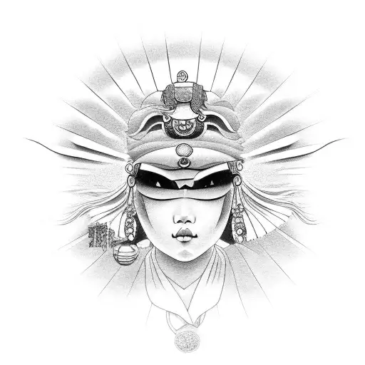 Japanese Sun Goddess Potrait