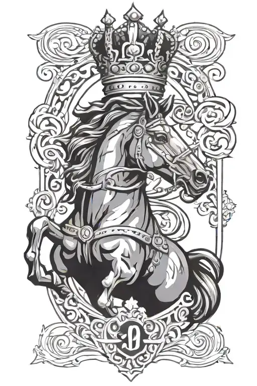 2003 Numbers With A Work Horse Wearing A Crown Made Of Daimonds