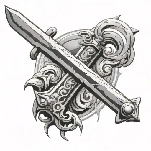 Roman Sword Emerging Representing Imagination