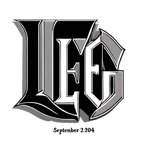 Letters Saying Llfg And September 24Th 2004 In Roman Numerals Under It