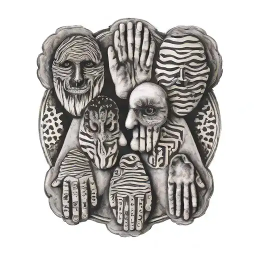 Family Tattoo Containing Portions Of The Fingerprints Of All 5 Family Members