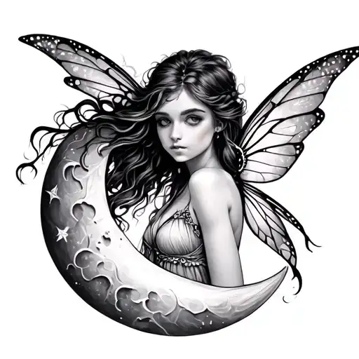 Fairy In Moon