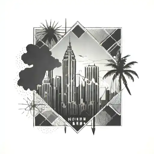 Mumbai Atlanta And Miami Coordinates In Geometric Design