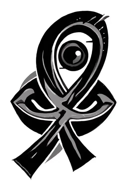 Ankh And Eye Of Horus Tattoo Design