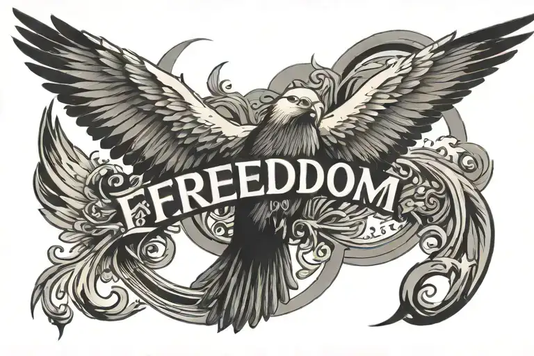 Freedom Bird Flying And The Word Freedom