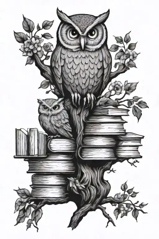 Books Owl Tree Birds